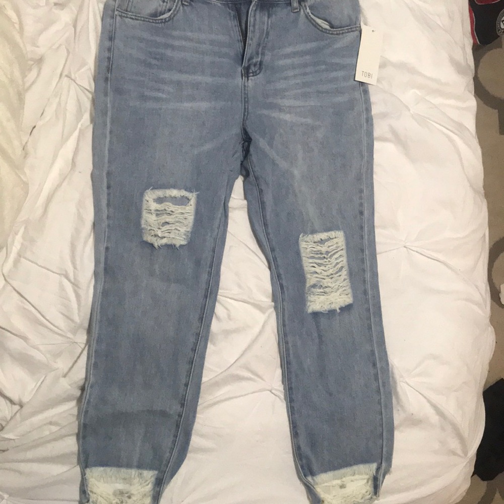 Distressed Denim Jean